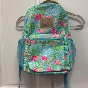 Lilly Pulitzer Lilly Loves Disney Blue Floral Backpack
